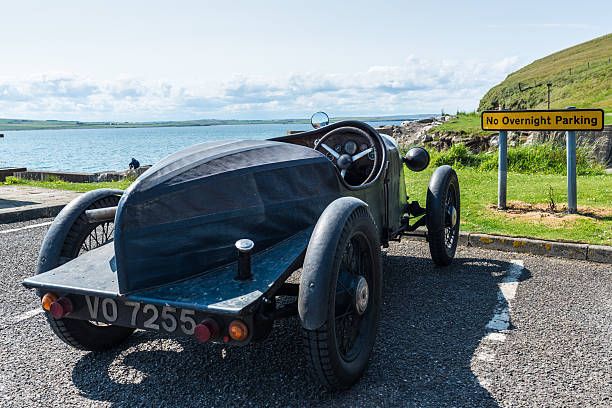 Historic Racing Car overheating   on the Start line  at Goodwood
