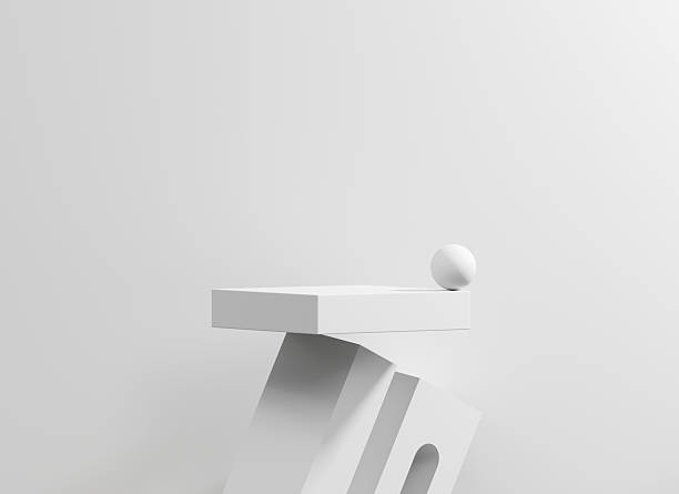 istock Minimal White Podium Platform For Product Display Showcase 3D Rendering 2252334398