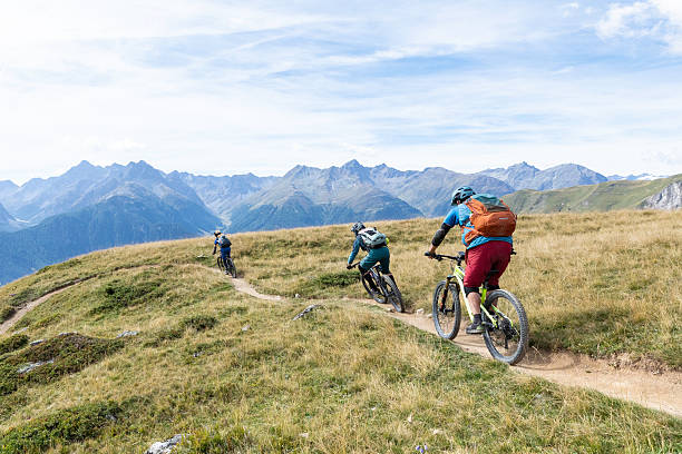 istock Male mountainbikers on Engadin trails. 2252336816