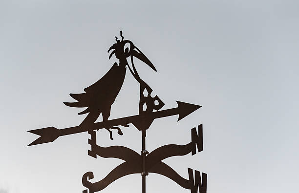 Decorative weather vane removed from below