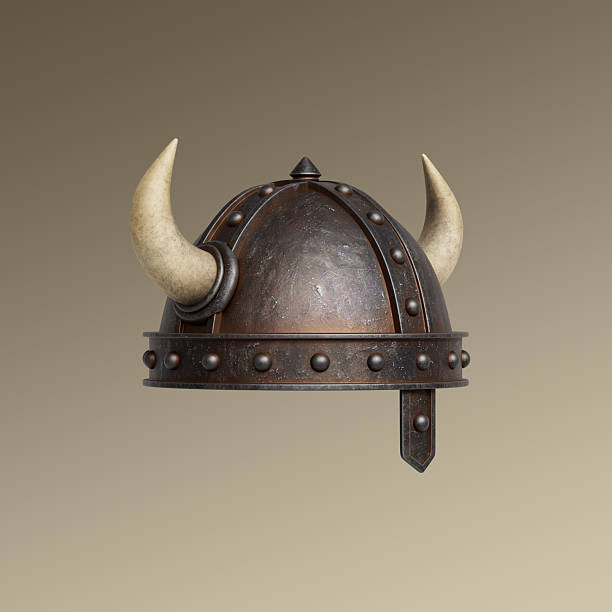 istock Ancient Viking Helmet with Horns. 3D Rendering. 2252344032