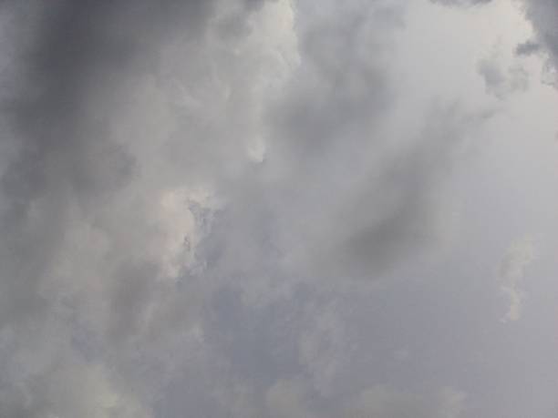 istock Thick white and gray clouds before sunset, a wintry atmosphere, and dramatic weather 2252346990