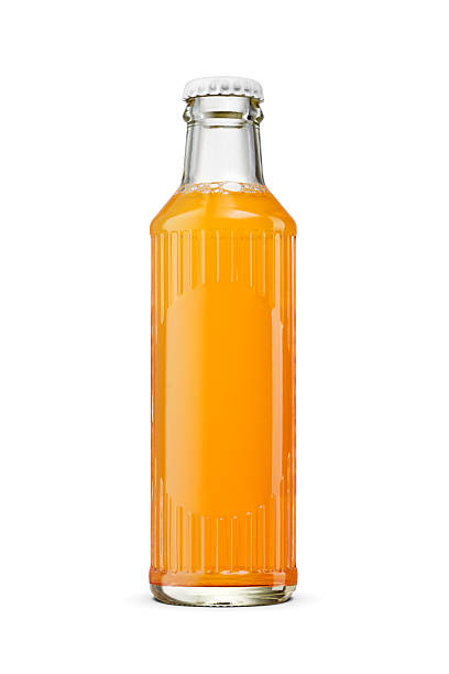 Fresh Woodruff Syrup in a Bottle on white Background