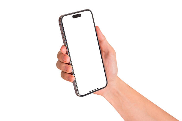 istock A hand showing a modern premium smartphone with a blank screen, isolated on white background. High quality studio shot. Concept for technology, business, finance, advertising, public relations and lifestyle themes. 2252347963