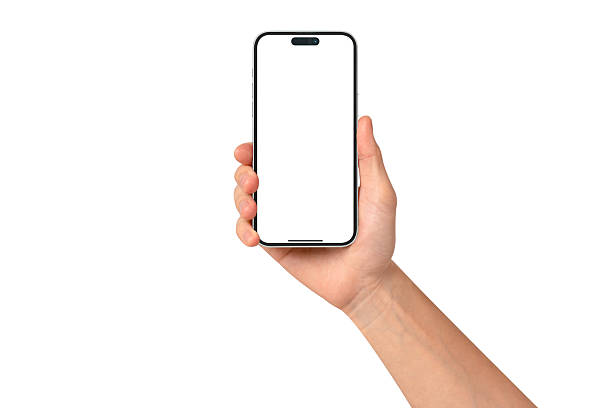 istock A hand showing a modern premium smartphone with a blank screen, isolated on white background. High quality studio shot. Concept for technology, business, finance, advertising, public relations and lifestyle themes. 2252347981