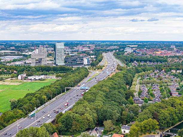 istock A28 highway running through Zwolle seen from above 2252353800