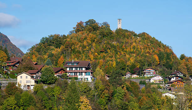 istock Autumn lake scenery in Interlaken, Switzerland 2252355586