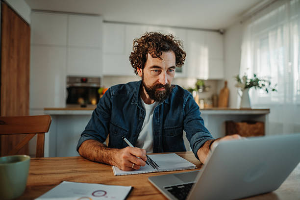 istock Mid adult man working remotely from home office 2252357804