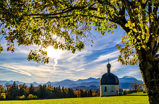 famous church in wilparting - bavaria - germany