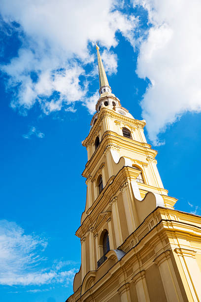 Close-up of the Yelokhovo Cathedral (Epiphany Cathedral in Yelokhovo) in Moscow, Russia