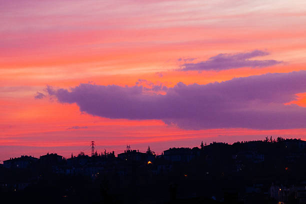 Sunrise over cityscape