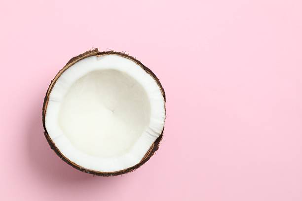 istock Coconut on color background, top view 2252373545