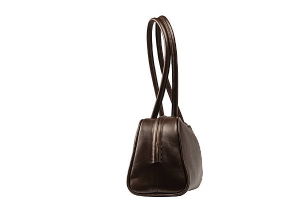 istock Bowling browm leather bag isolated on a white background. 2252374141