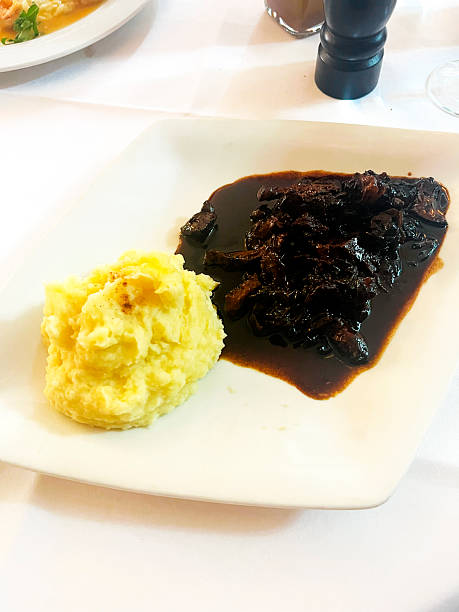 Mesh potato with meat in thai restaurant