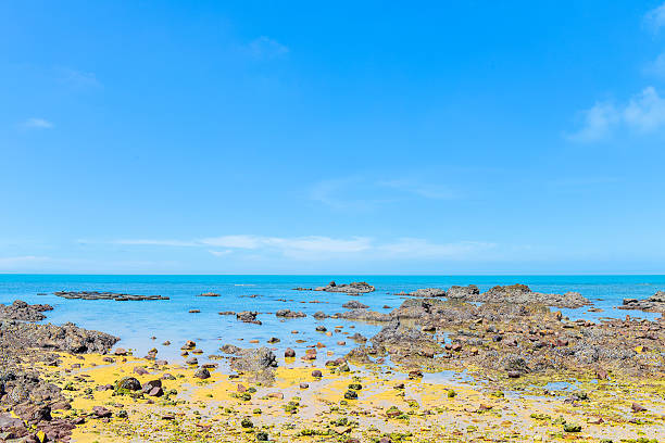 Tropical beach landscape of Qizi Bay at Qiziwan Kaiyuan Holiday Resort in Changjiang County, Hainan, China, in October
