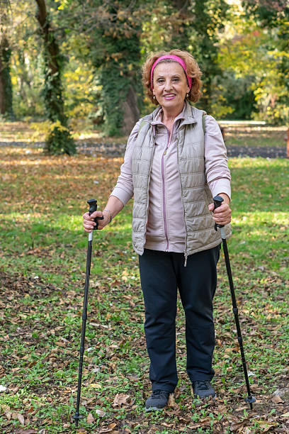 istock Enjoying in Nordic walking 2252405009