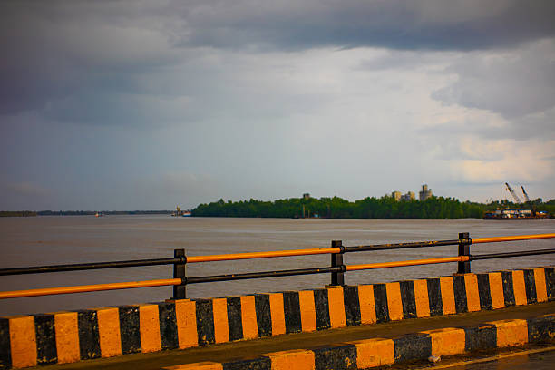 istock Scenic View of a Wide River Bay from a Bridge during Cloudy Afternoon 2252410375
