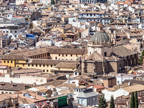 Panoramic aerial view of Granada, Andalusia, Spain
