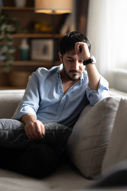 istock Pensive lost in thoughts suffering from depression 2252421388