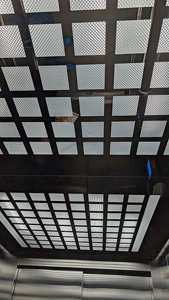 istock Architecture of elevator interior illuminated by natural light 2252423382