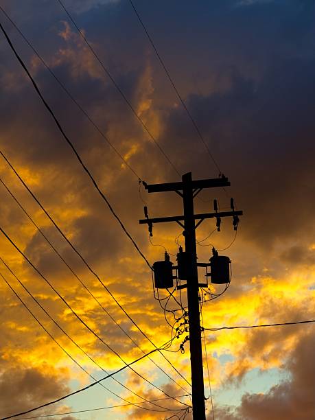 istock Storm clouds at sunset threaten the power grid 2252437962