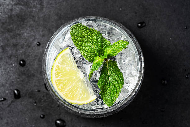 istock Mojito Cocktail Top View with  Ice 2252440513