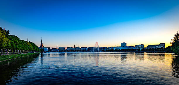 Binnenaltser in Hamburg in the evening