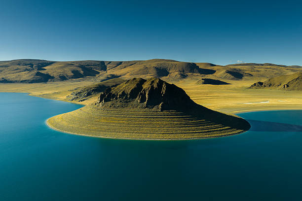 Lakes and islands in the Ngari region of Tibet
