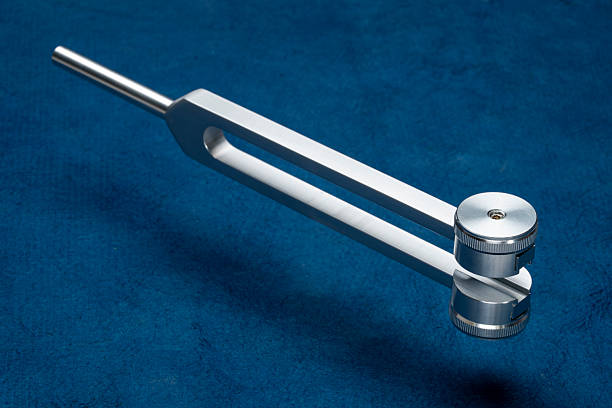 istock Metal weighted tuning fork used for tuning musical instruments, 2252477303