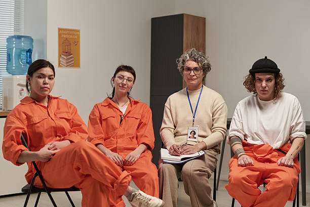 istock Women Attending Prison Education Program or Therapy Session Indoors 2252487170