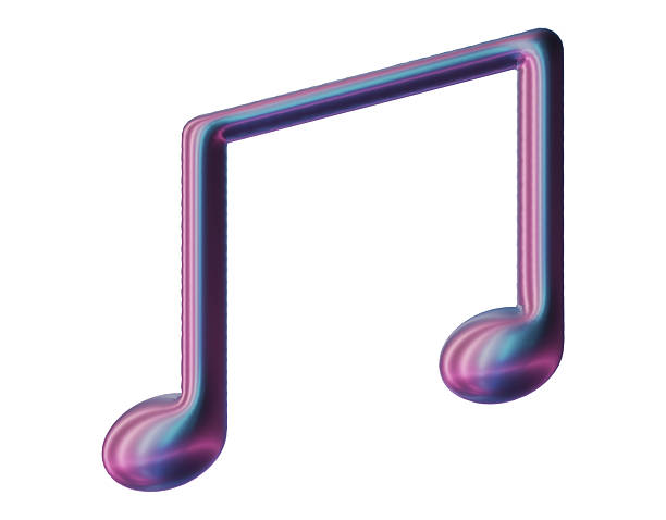 istock 3D Chrome Music Note Podcast Sound Conversation Icons 2252492911