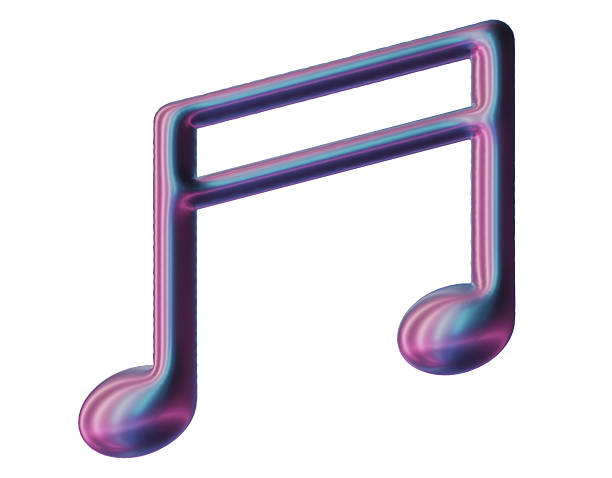 istock 3D Chrome Music Note Podcast Sound Conversation Icons 2252492912
