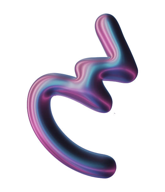 3D symbol colorful cute iridescent