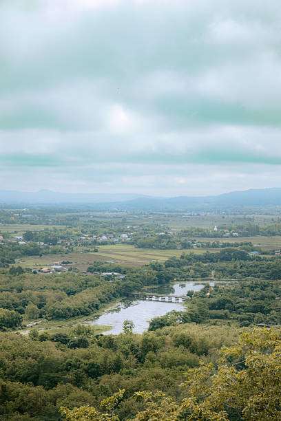 istock The Thai countryside features forests, rice fields, and a water reservoir 2252496570