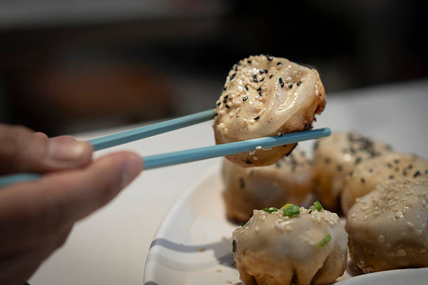 Shanghai dumpling with sesame seed