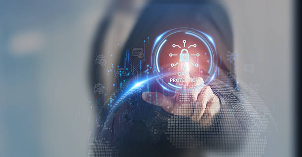 istock Data protection  and digital security concept. Glowing padlock icon and radiating circuitry represents data protection, privacy, cybersecurity, secure networks, encryption and safeguarding information 2252501082