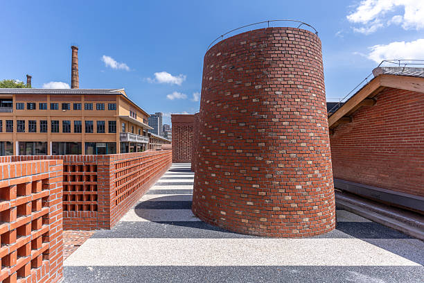 Red brick factory buildings