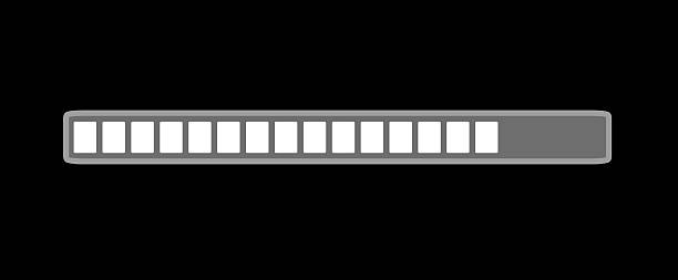 istock Loading bar concept. Abstract digital interface in black and white background, symbol of AI 2252509317