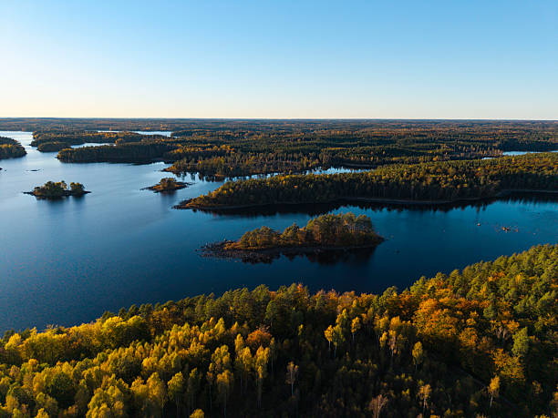 istock Island from above autumn colors 2252509435