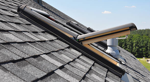 istock Attic Roof Skylight Open Windows on Asphalt Shingle Roof 2252513680