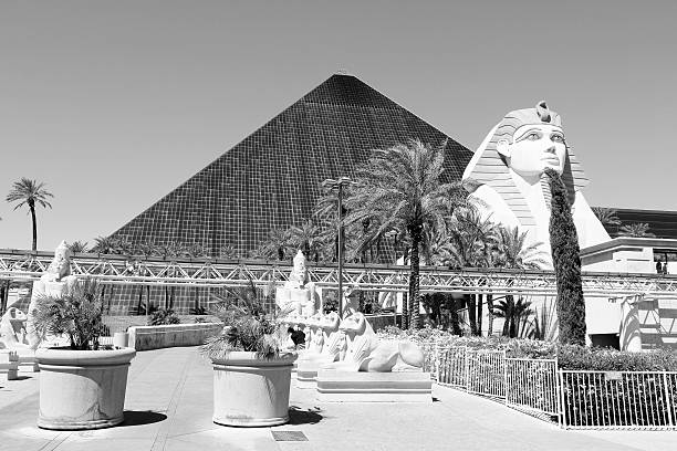 Luxor resort view in Las Vegas. It is one of 10 largest hotels in the world with 4,408 rooms.