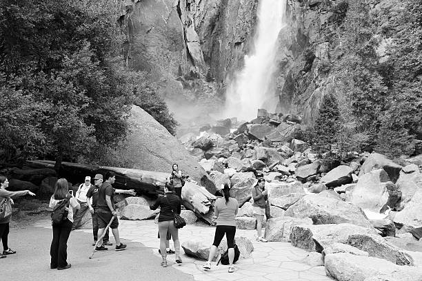 This is Mirror Lake in Yosemite National Park. The lake is seasonal and is really just a springtime event. By summer it is dried up and becomes a small meadow. To reach it, you take a short walk on a paved road out of Curry Village. The trail continues around the lake, (and is now a dirt trail), and gives you another view of Half Dome from another vantage point.