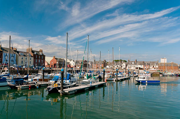 istock Arbroath Harbour Scene With Boats, 2252525703
