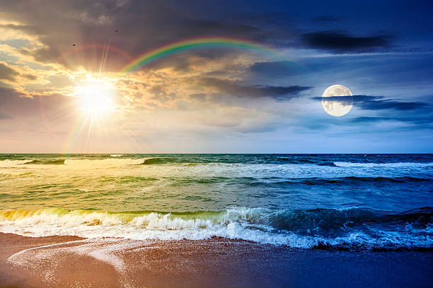 istock sea waves crashing sandy beach 2252544524