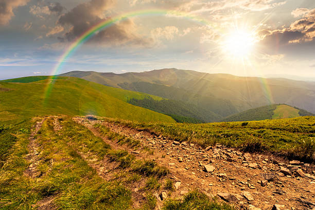 istock green rolling hills of mountain ridge at sunset 2252544741