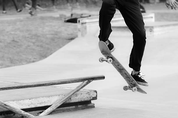 istock Ollie is the jump with the skateboard 2252558178