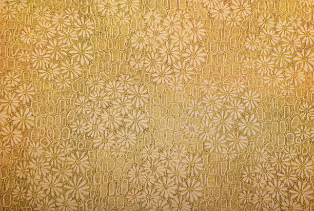 Cotton textile texture pattern, design pattern from the 90s, high resolution image.