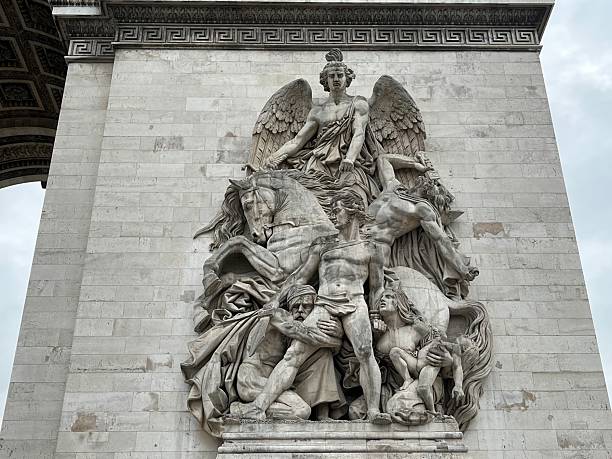 istock statues on the Arc de Triomphe in Paris, France 2252567172