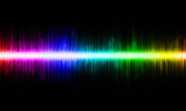 istock Waves of the equalizer isolated on background. Vector illustration on dark background. Sound wave rhythm 2252580818