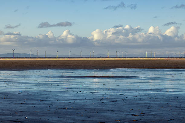 istock Low tide at     Formby beach with an offshore wind farm visible 2252586640
